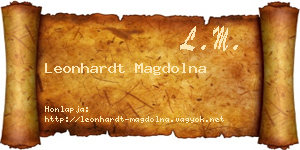 Leonhardt Magdolna névjegykártya